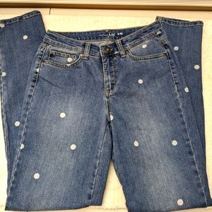 Women's size 0/25 MAISON JULES polka dots jeans.  Adorable